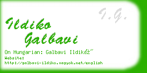 ildiko galbavi business card